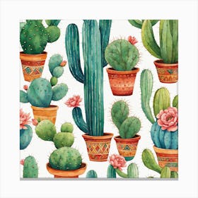 Cactus Painting 3 Canvas Print