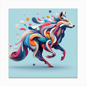 Abstract Wolf 1 Canvas Print