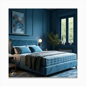 Blue Bedroom Canvas Print