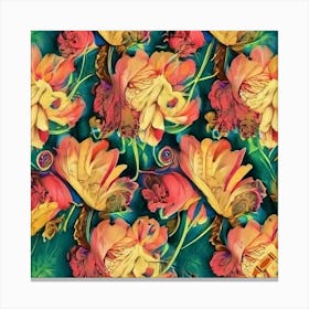 Flowers Design High Resolution Canvas Print