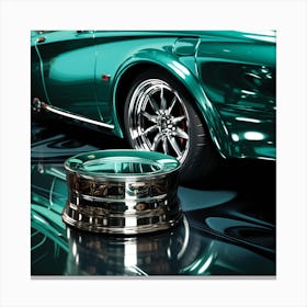 Classic Car With Chrome Rims Canvas Print