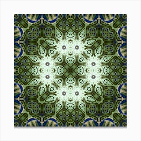 Abstract Mandala Green Canvas Print