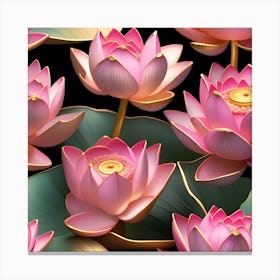 Lotus Flower Background Canvas Print