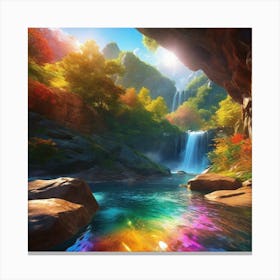 Rainbow Waterfall 6 Canvas Print