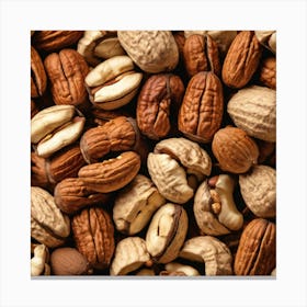 Nuts As A Background Canvas Print