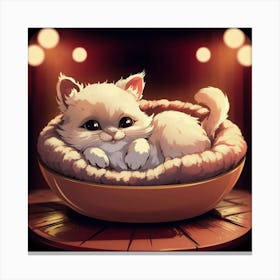 A Charming Illustration Of A Cute Fluffy Cat Loung Xpknrcizrsaeey6 Pwbl Q Ixhpgw Bq12bvvhs4ojmtg Canvas Print
