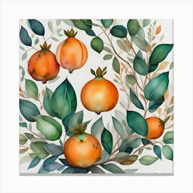 Boho Pomegranate wall art Canvas Print