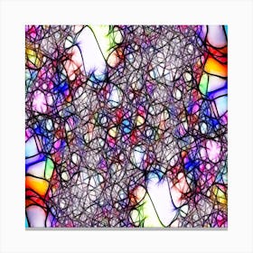 Web Network Abstract Connection Canvas Print