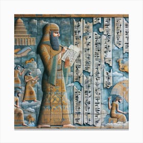 Egyptian Mural25 Canvas Print