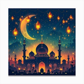 Muslim Ramadan Background Canvas Print