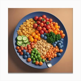 Colorful Plate Of Food Canvas Print