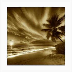 Sunset At The Beach 630 Canvas Print