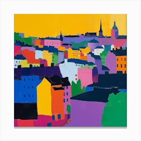 Abstract Travel Collection Stockholm Sweden 3 Canvas Print