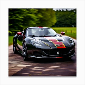 Lotus Car Automobile Vehicle Automotive British Brand Logo Iconic Performance Stylish Des (2) Canvas Print
