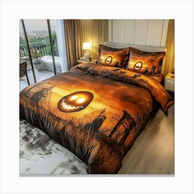 Halloween Bed Set Canvas Print