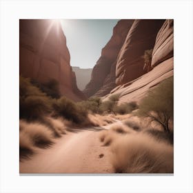 Desert Landscape Soothing Pastels Canvas Print
