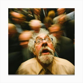 Man In A Crowd Canvas Print