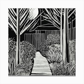 Linocut (6) Canvas Print