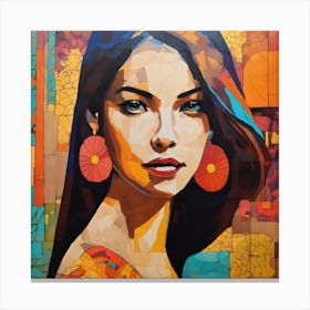 Woman With Earrings Canvas Print