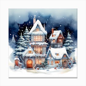 Festive Flurries Unleashed Canvas Print