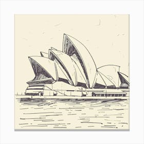 A Sydney Opera House In Sydney Hand Drawn Sketch 1720432938 1 Canvas Print