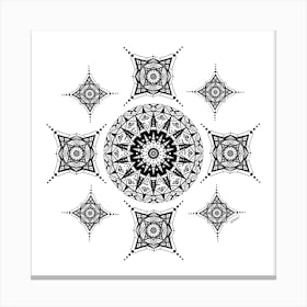 Black Mandala Canvas Print