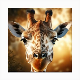 Giraffe Face Canvas Print