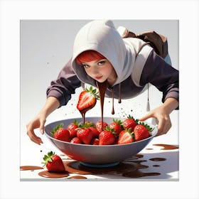 Strawberry Girl Canvas Print