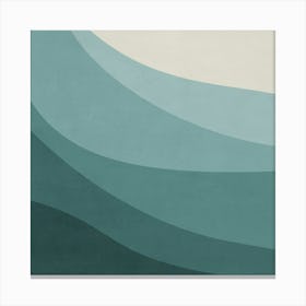 GREENISH MINIMALIST WAVES Canvas Print