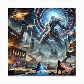 A Dramatic Battle Scene From Episode 8 Of Ignis L Converted Canvas Print