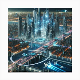 Futuristic Cityscape 14 Canvas Print