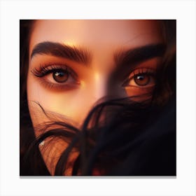 Close Up Of A Woman'S Eyes 1 Canvas Print