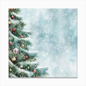 Christmas Tree Background Canvas Print