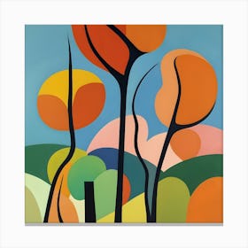 Autumn Trees Abstract Canvas Print