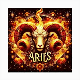 Aries Zodiac Sign, Fire Element, The Ram Canvas Print