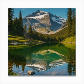 Reflection In A Lake Canvas Print