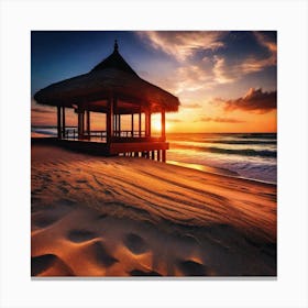 Sunset At The Beach 212 Canvas Print