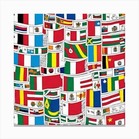 Flags Of The World 1 Canvas Print