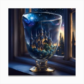 Fairytale Castle In A Glass Canvas Print