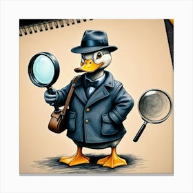 Detective Duck 23 Canvas Print