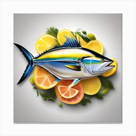 TUNA DINNER PLATE Canvas Print