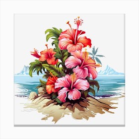 Hibiscus Flower Canvas Print