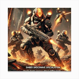 Flame Guardians Elite Combat Canvas Print