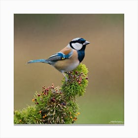 Bird Natural Wild Wildlife Tit Sparrows Sparrow Blue Red Yellow Orange Brown Wing Wings 2023 11 26t105225 Canvas Print