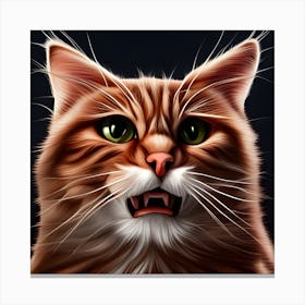 Cat With Green Eyes Canvas Print