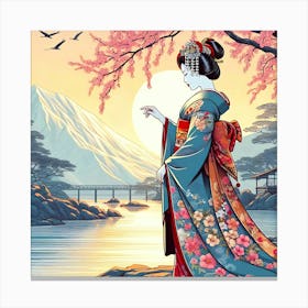 Geisha art327 Canvas Print