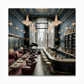 Bar At The New York Hotel Canvas Print