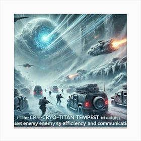 A Futuristic Sci Fi Depiction Of The Cryo Titan Te Freezing Conditions Canvas Print