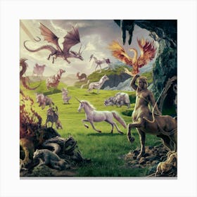Legend Of The Dragons Canvas Print