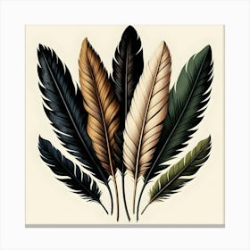 Graceful Feathers: Elegant and Modern Feather Wall Art Canvas Print